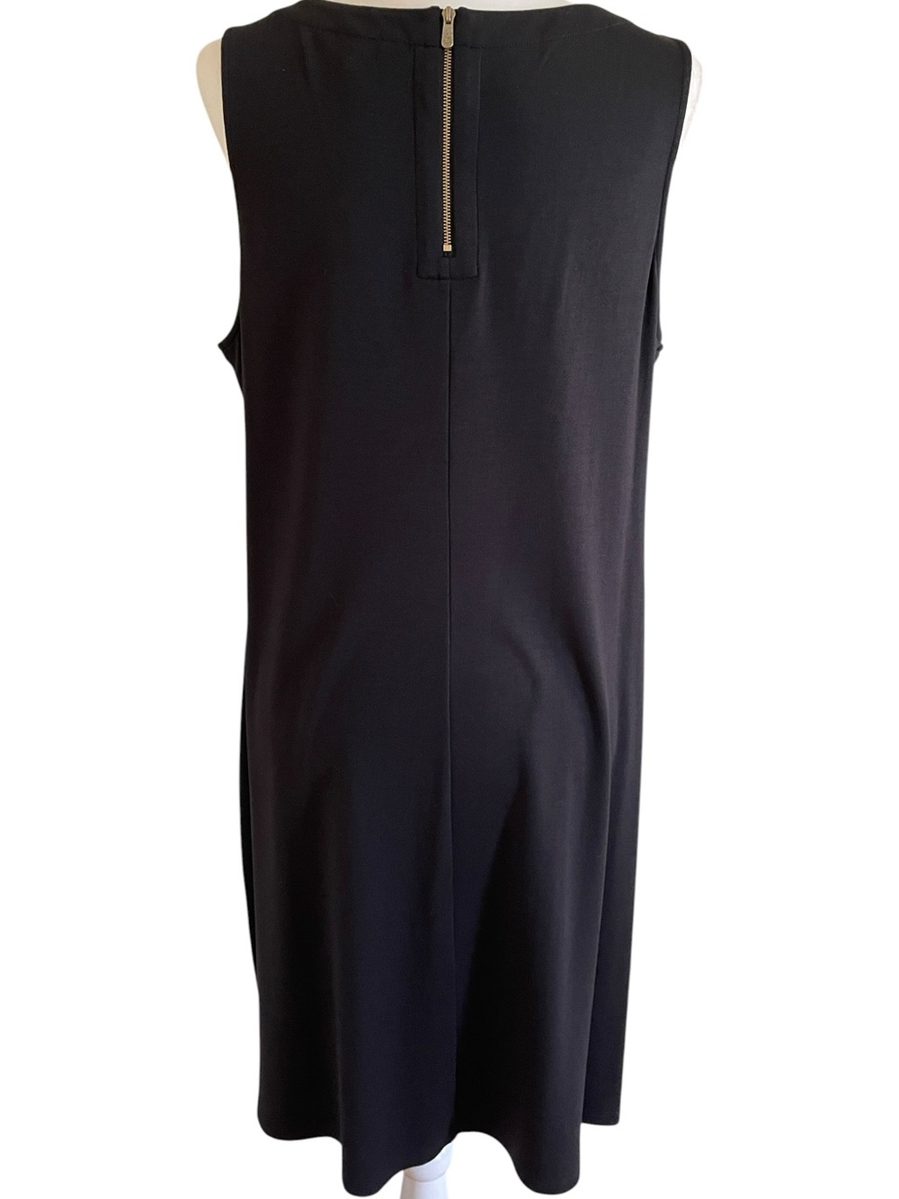 TOMMY BAHAMA LITTLE BLACK DRESS (LBD) EXPOSED ZIPPER SHIFT DRESS - Picture 3 of 8